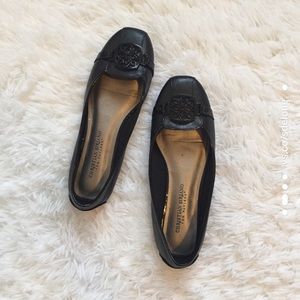 Black Flats with Decorative Buckle